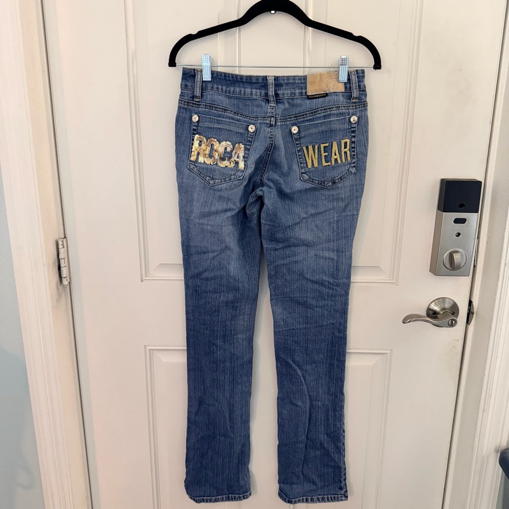 Rocawear Y2K Bootcut Jeans 5 | Gold Sequin Bling